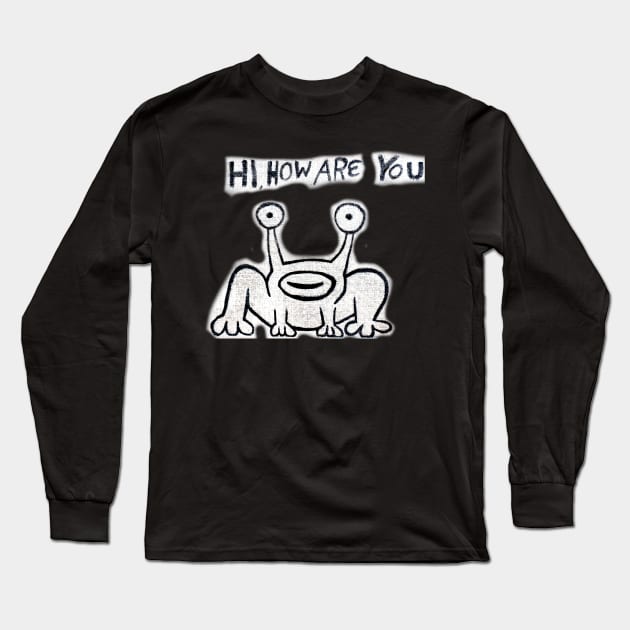 Daniel Johnston Hi How Are You Austin TX Long Sleeve T-Shirt by scohoe